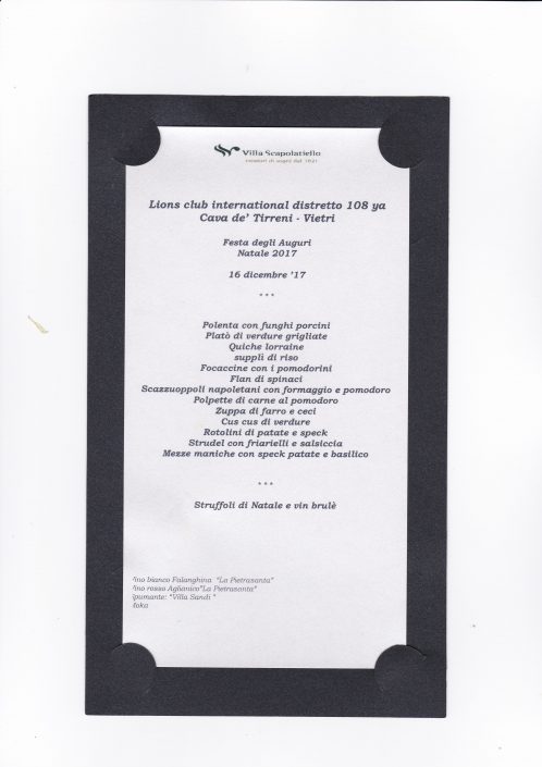 MENU FESTA DEGLI AUGURI