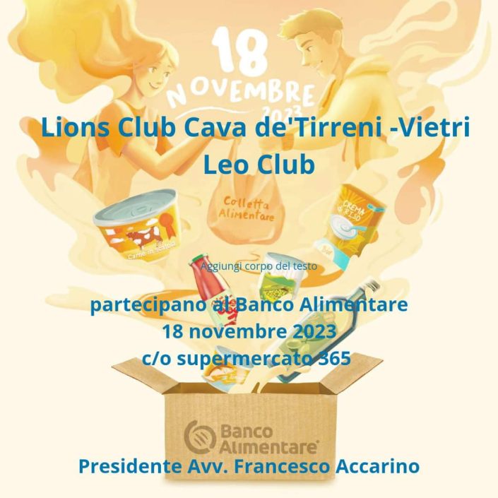 LOCANDINA COLLETTA ALIMENTARE