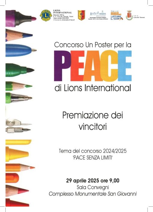 LOCANDINA POSTER DELLA PACE 29 APRILE 2025
